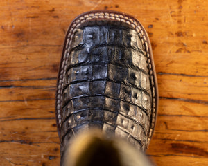 Black Full Foot Caiman with Rom Sole