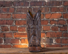 Chocolate Sanded Caiman Saddle Comfort Boot