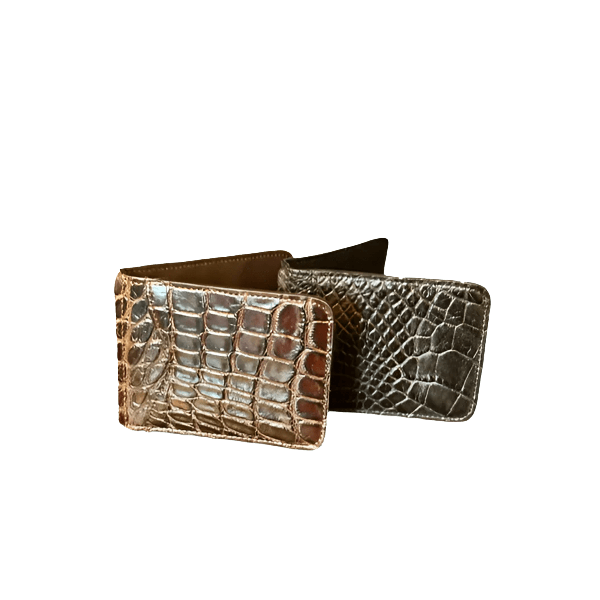 Lagrange Leather Genuine Wild American Alligator Front Pocket Wallet