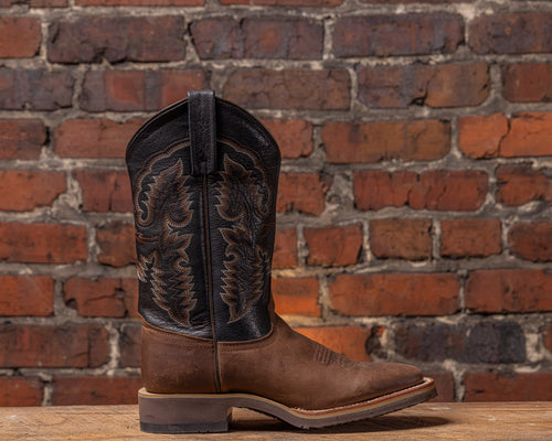 Chocolate and Black Oil Resistant Sole Comfort Boot