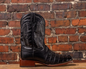 Black Caiman Tail Comfort Boot