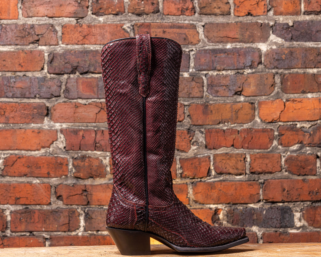 Merlot Python Snip Toe Boot