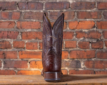 Tobacco Full Quill Ostrich Boot on a Rom Sole
