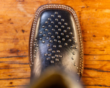 Studded Black Leather Boot
