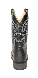 Black Full Quill Ostrich with Oil Resistant Comfort Sole