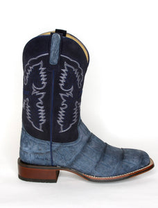 Distressed Denim Blue American Alligator Comfort Boot