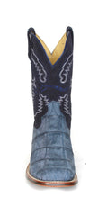Distressed Denim Blue American Alligator Comfort Boot
