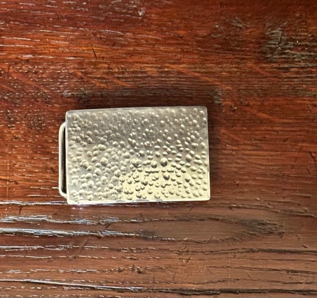 Chacon Hammered Silver Belt Buckle