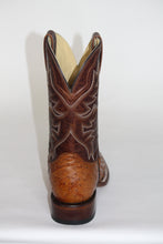 Cognac/Tan Ostrich Boot on a Leather Sole