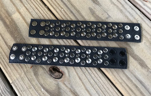 1 3/4" Brown Leather Stud Bracelet